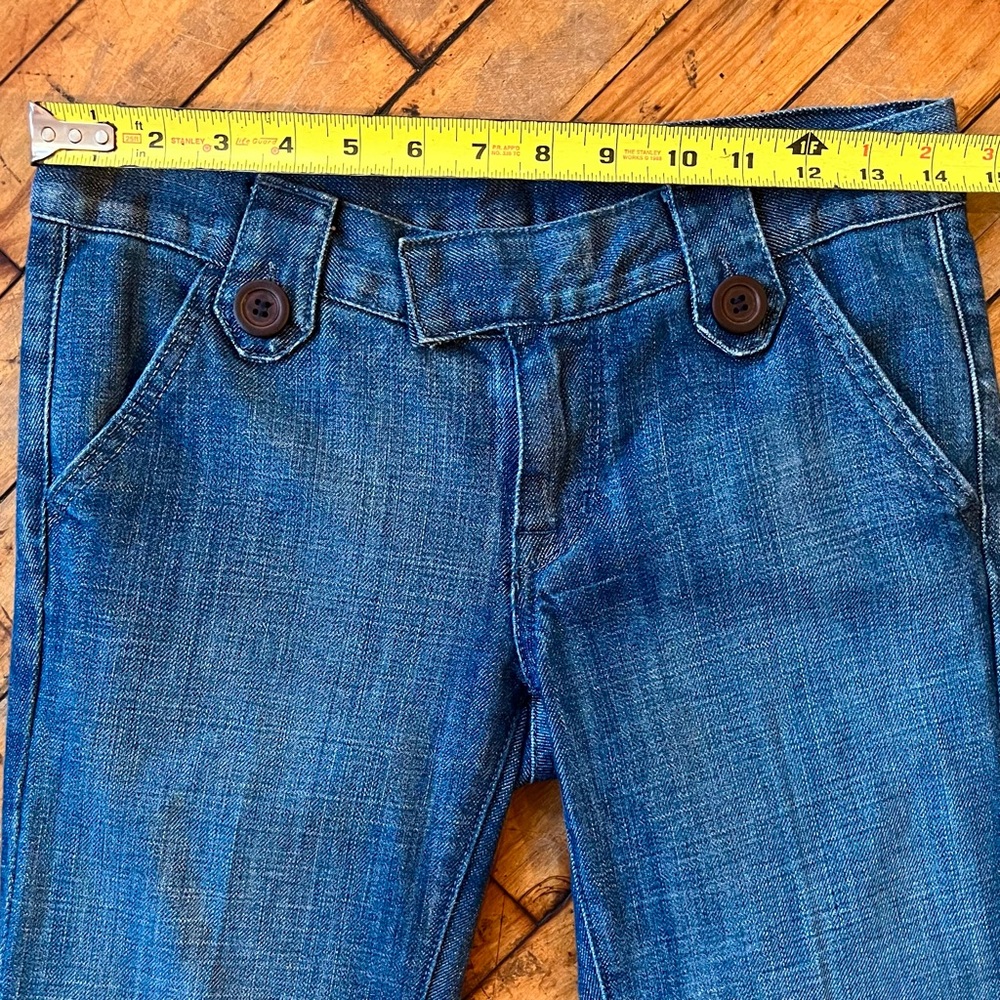 Anlo Y2K Bootcut Jeans Button Tab Flap Pocket USA 26 - Picture 3 of 7